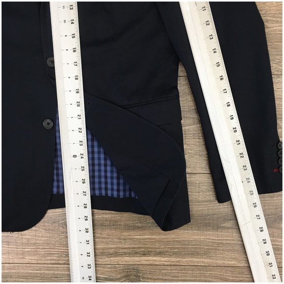 Ben Sherman Mens Blazer Sport Coat Two Button Jacket Cotton Size 38R Casual Suit - Picture 13 of 13